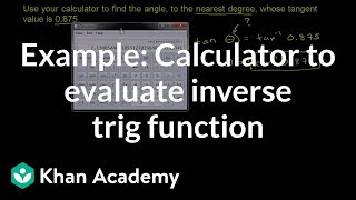 Calculator to evaluate inverse trig function
