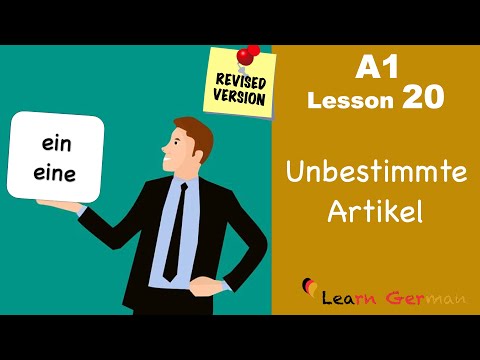 A1 - Lesson 20 | Indefinite Articles in German | Unbestimmte Artikel | Learn German