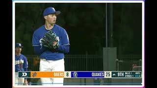 Single-A Game: May 13, 2025 - Rancho Cucamonga Quakes vs Inland Empire 66ers ( Shawndrick Oduber )