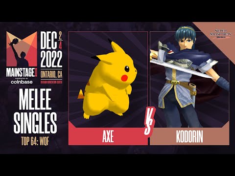 Axe (Pikachu) vs KoDoRiN (Marth) - Melee Top 64 Winners Quarter-Final  - Mainstage 2022