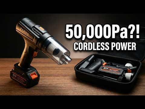Cordless Vacuum Cleaner: Portable 6-in-1 Stick Vacuum with Anti-Tangle Brush, LED Headlight, Self-Standing, HD Display, Rechargeable Vacuum for Pet Hair, Low-Pile Carpet and Hardwood Floor-Off White video review thumbnail