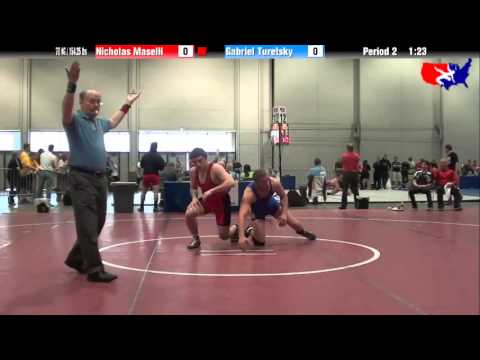 Nicholas Maselli vs. Gabriel Turetsky at 2013 Junior Nationals - FILA - FS