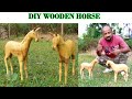 How To Make Wooden Horse DIY Wooden Horse Simple Arts And Crafts