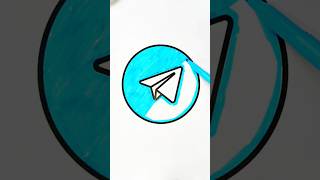 Telegram Logo coloring.🩵🤍 #asmr #coloring #painting #satisfying #coloringbooks #satisfyingvideos
