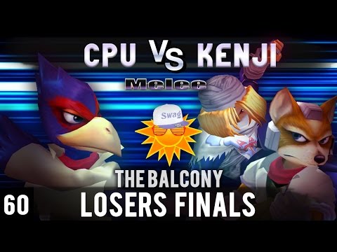 Melee @ The Balcony 60 - Losers Finals ft. CPU (Falco) vs. Kenji (Sheik/Fox)