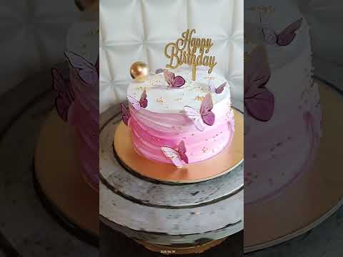simple butterfly cake 🎂 #howtomakecakecreamathome #howtomakecakecreamathome #cakedecorating