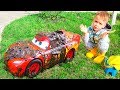 Nikita And Red Toy Car Wash
