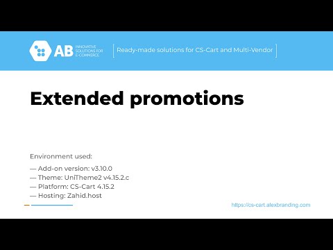 Update of "Extended promotions" add-on v3.10.0 for CS-Cart and Multi-Vendor