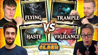 100% Haste vs. 100% Vigilance vs. 100% Trample vs. 100% Flying | Commander Clash
