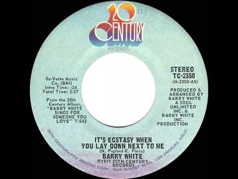 1977 HITS ARCHIVE: It’s Ecstasy When You Lay Down Next To Me - Barry White (45 single--#1 R&B hit)