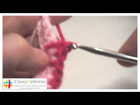 Häkelanleitung: Tief eingestochene feste Maschen ✄ CrazyPatterns