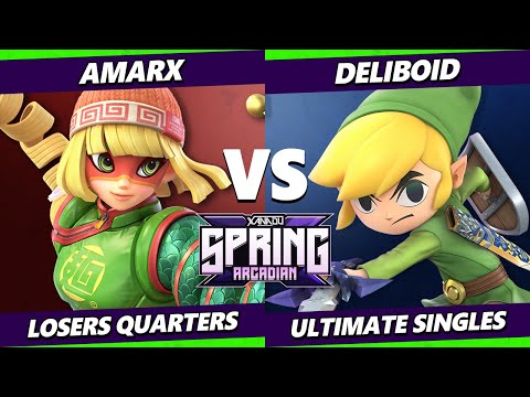 Spring Arcadian Top 8 - AmarX (Min Min) Vs. Deliboid (Toon Link) Smash Ultimate - SSBU