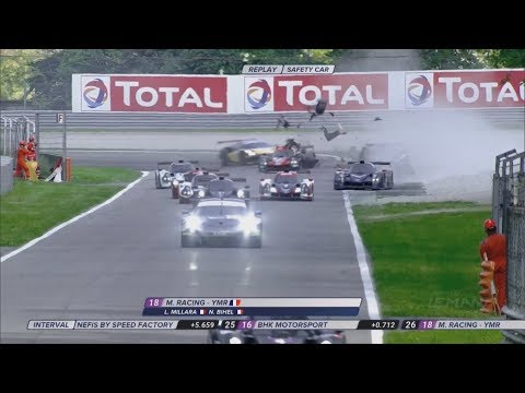 ELMS 2018. 4 Hours of Monza. Big Crash