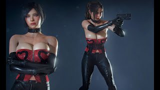 Resident Evil 2 Remake Claire vs Ada Mod Full Gameplay Corsetto Cuore Costume  Suit