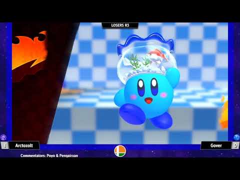 Arctozolt (Meta Knight/Parasol) vs Gover (Beam/Water/Cutter) - Kirby Fighters India Tournament #10