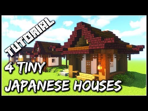 How To Build 4 Tiny Japanese Houses | Minecraft Tutorial