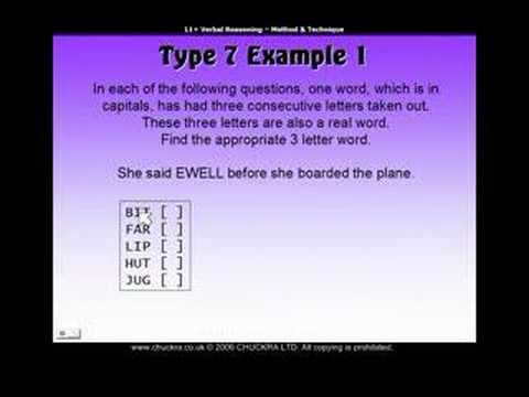 11 Plus Verbal Reasoning Type 7