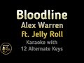 Alex Warren Ft Jelly Roll Bloodline Karaoke Instrumental Lower Higher Female Original Key