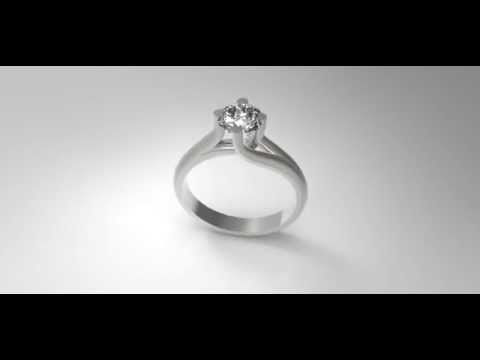 SOLITAIRE DIAMOND ENGAGEMENT RING R254