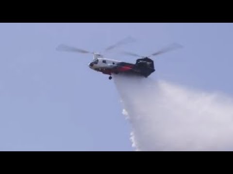 Chinook CH-47 Helicopter Water Supply Operation