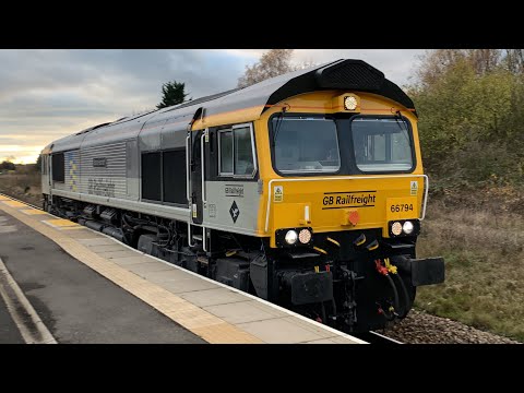 GBRF 66794 Departing Eaglescliffe | 0N71 Doncaster Up Decoy to Tyne S.S. | 23/11/21