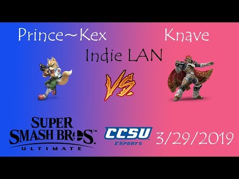 Indie LAN CCSU Smash Ultimate Tournament - Prince~Kex (Fox) vs Knave (Ganondorf)