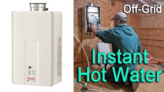 Rinnai V65iP Tankless Water Heater Installation in our Off-Grid Home