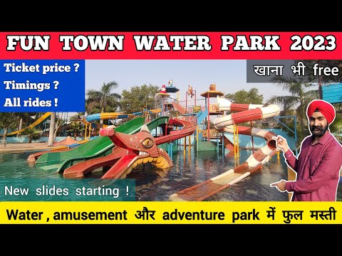 Fun town water park vlog, fun town bahadurgarh 2023 ticket price + all rides | Delhi water park 2023