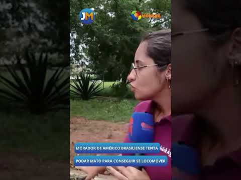 Morador de Américo Brasiliense tenta podar mato para conseguir se locomover