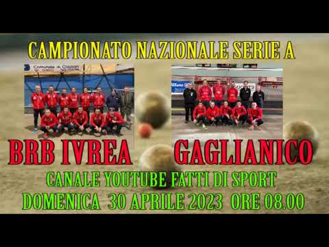 Bocce : Promo Riprese Video Gara  BRB Ivrea - Gaglianico Campionato Serie A 2023