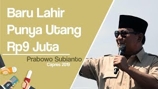 Prabowo Kritik Pemerintah soal Perekonomian, Sebut Anak Baru Lahir Sudah Punya Utang 9 Juta