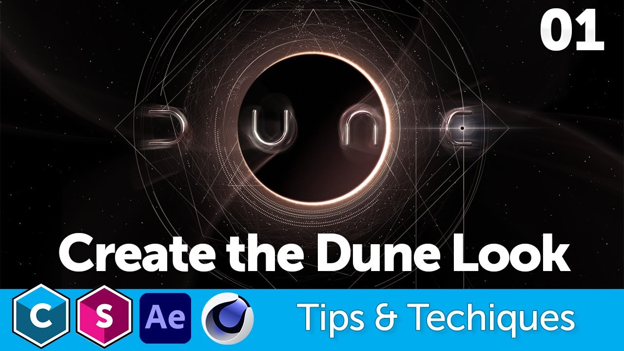 Create a "Dune" trailer inspired 3D title design with Cinema 4D, After Effects and Boris FX: Part I