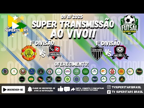 01/11 - CAMPEONATOS DE FUTSAL DE JACARACI 2025 - TENSÃO TOTAL NA 1ª DIVISÃO!!