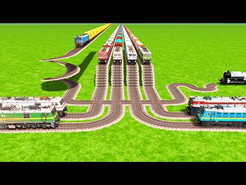10 IMPOSSIBLE TRAINS VS SHARP ROUNDED SPRING TURNS AND RISKY RAILROAD TRACKS | Train Simulator 2025