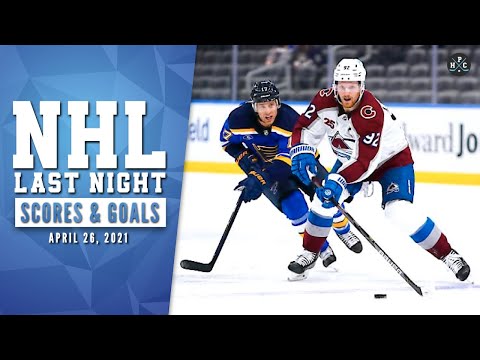 NHL Last Night: All 45 Goals and NHL Scores of April 26, 2021