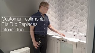 Safe & Luxurious Walk-In Tub Replacement - Customer Review | Ella’s Bubbles