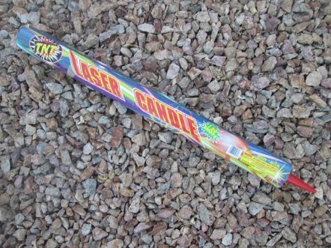 TNT Fireworks - Laser Candle 120 shot barrage candle