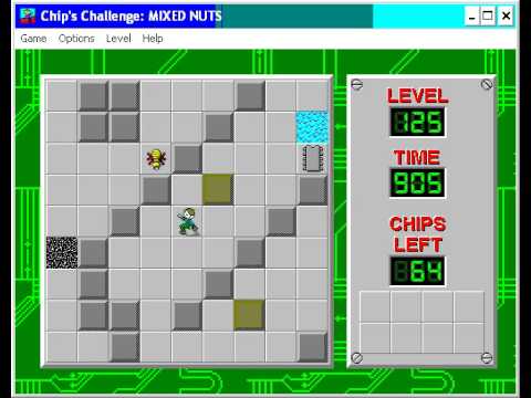 Chip's Challenge 1 Level 125 (Mixed Nuts) - 830 seconds