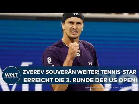 TENNIS: Souveräne Leistung! Alexander Zverev steht in der dritten Runde bei den US Open