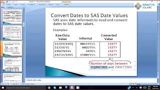 Read and Write Date Formats in  SAS