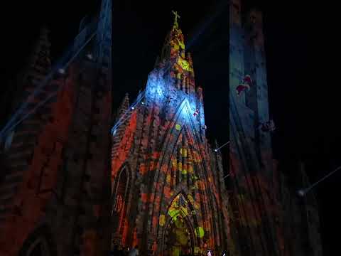 descida Papai Noel catedral de pedra em Canela RS #canela #riograndedosul #gramado #natal #papainoel
