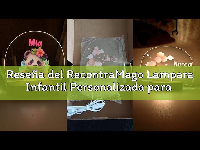 Vídeo relacionado con Lámpara Infantil Personalizada con Nombre e Inicial - Lámpara Quitamiedos con Luz LED - Regalo Original para Bebé, Bautizo, Cumpleaños (Elefante)