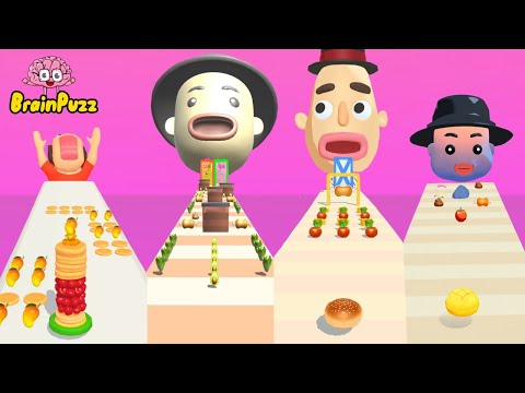 Sandwich Runner VS Silly Sandwich Dash VS Pancake Run VS Craving Sandwich - Mobile Gameplay