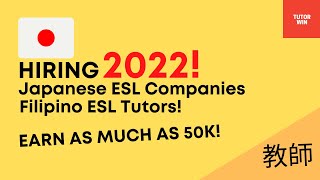 Hiring Now! | Japanese ESL Companies/Earn Online