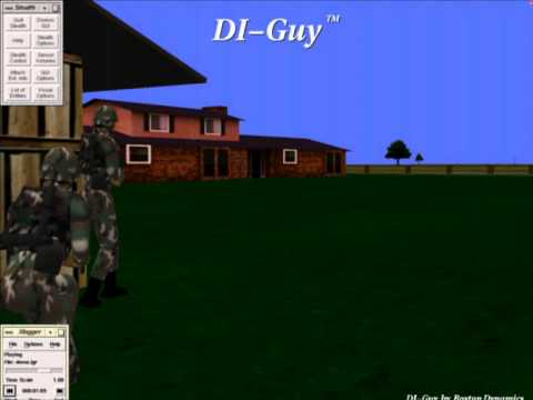 Silicon Graphics. OCTANE Demo: DI-Guy by Boston Dynamics(Soldiers)