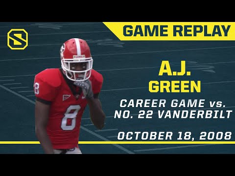 AJ Green vs. Vanderbilt | 2008 - Vanderbilt vs. Georgia