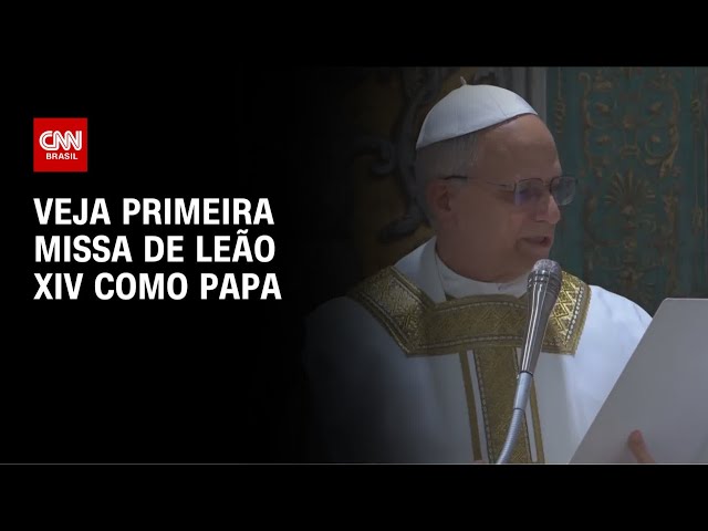 Papa Leão XIV realiza primeira missa; veja | CNN NOVO DIA