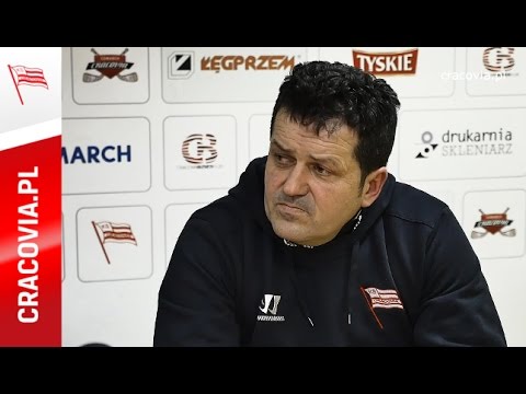 Konferencja prasowa po meczu Comarch Cracovii z KS Unia Oświęcim (22.02.2017)