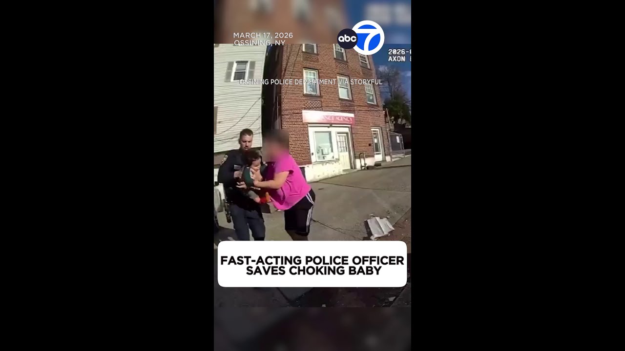 Fast-acting police officer saves choking baby