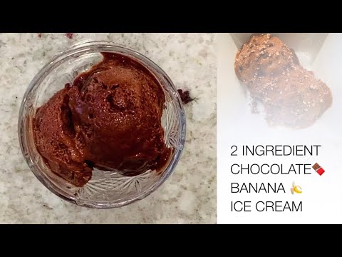 Chocolate Banana Ice Cream Recipe | 2 Ingredient Ice Cream | Instant Healthy Nice Cream Recipe